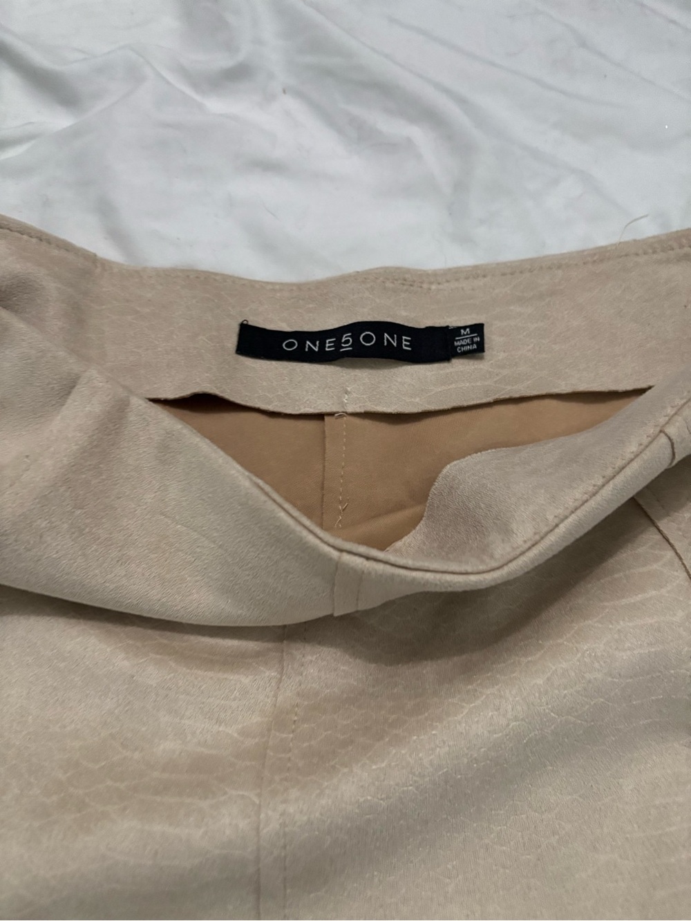 Beige A-Line Women's Skirt - Picture 2 of 6
